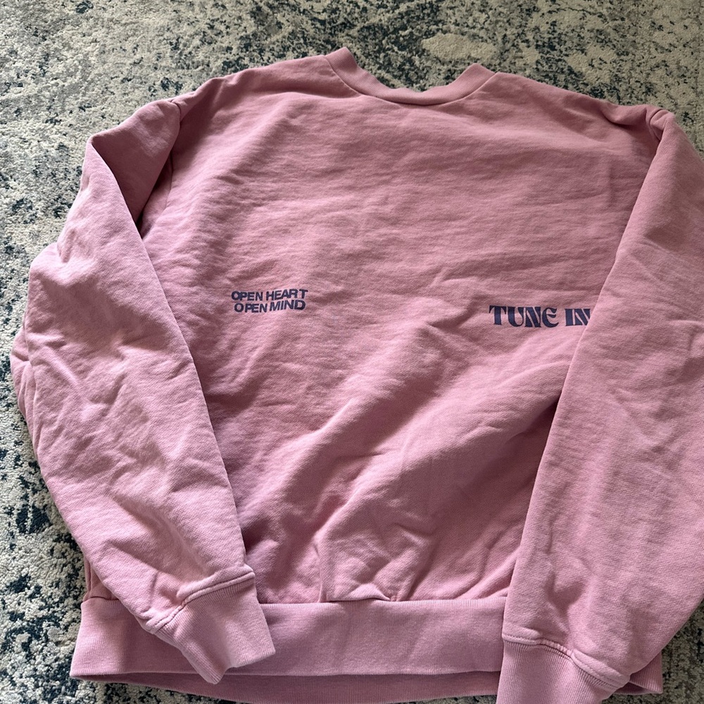 Pink Lonely Ghost Graphic Sweatshirt